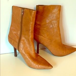 Nine west tan leather boots